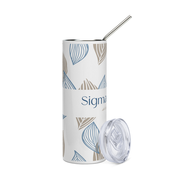 Sigma Delta Tau Stainless Steel Skinny Tumbler 20 OZ Overall Print