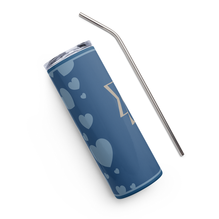 Sigma Delta Tau Stainless Steel Skinny Tumbler 20 OZ Overall Print