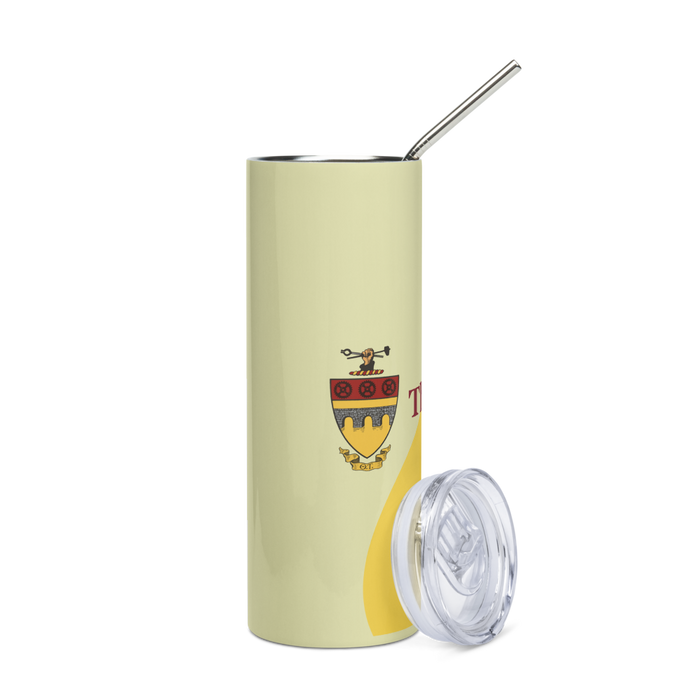 Theta Tau Stainless Steel Skinny Tumbler 20 OZ Overall Print