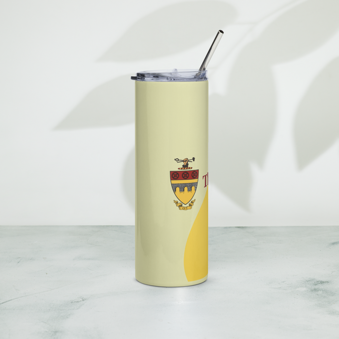 Theta Tau Stainless Steel Skinny Tumbler 20 OZ Overall Print