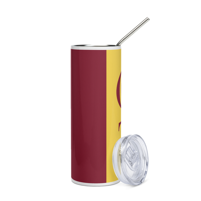 Theta Tau Stainless Steel Skinny Tumbler 20 OZ Overall Print