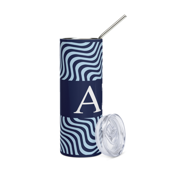 Alpha Xi Delta Stainless Steel Skinny Tumbler 20 OZ Overall Print