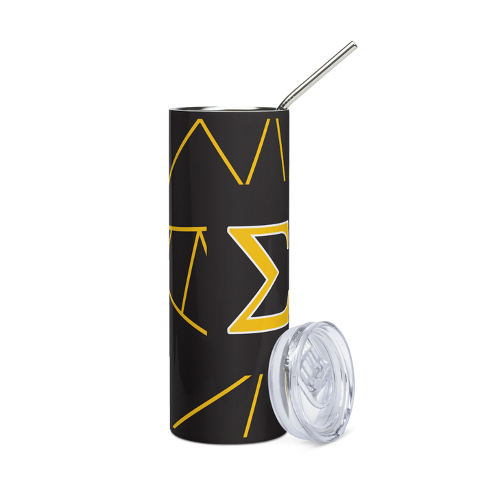 Sigma Nu Stainless Steel Skinny Tumbler 20 OZ Overall Print