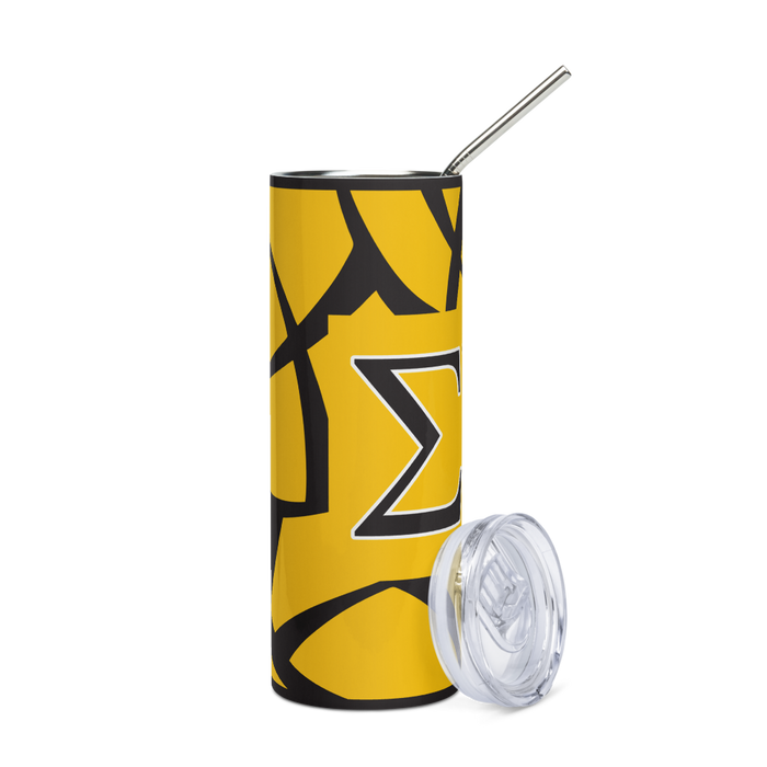 Sigma Nu Stainless Steel Skinny Tumbler 20 OZ Overall Print