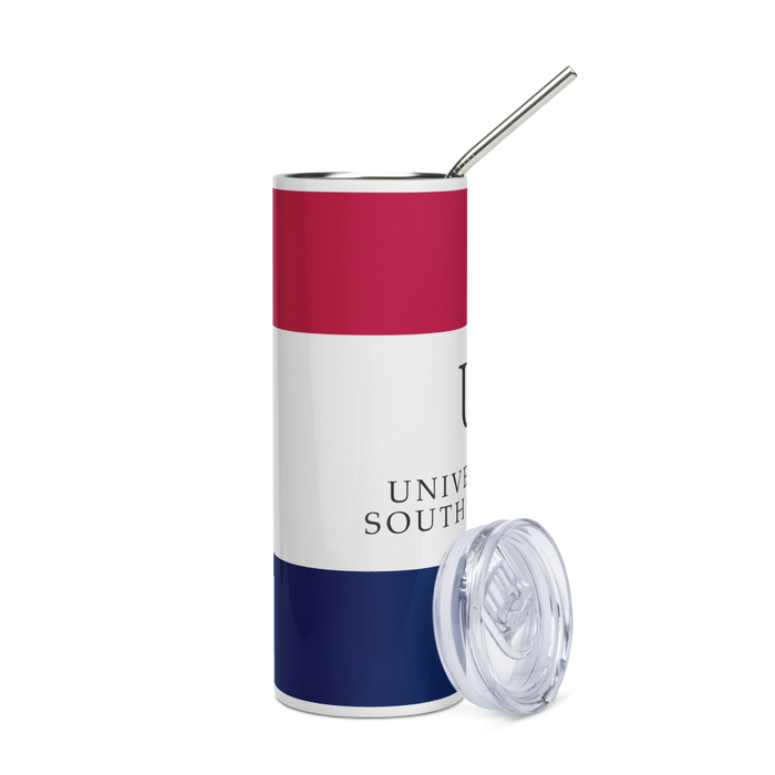 University of South Alabama Stainless Steel Skinny Tumbler 20 OZ Overall Print