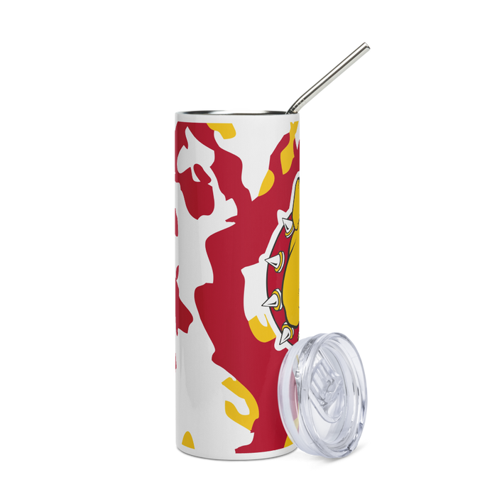 Ferris State University Stainless Steel Skinny Tumbler 20 OZ Overall Print