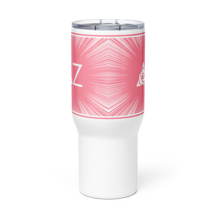 Delta Zeta Stainless Steel Travel Mug with Handle – 25 OZ or 40 OZ