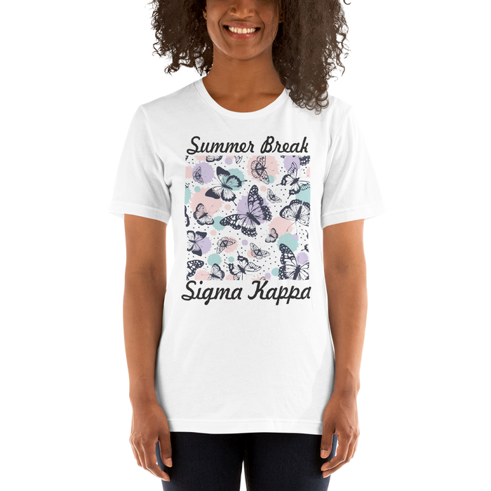 Sigma Kappa "Summer Break Butterflies" T-Shirt