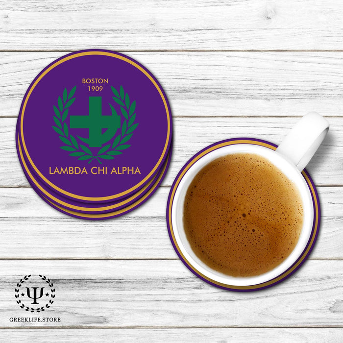 Lambda Chi Alpha Beverage coaster round (Set of 4) - greeklife.store