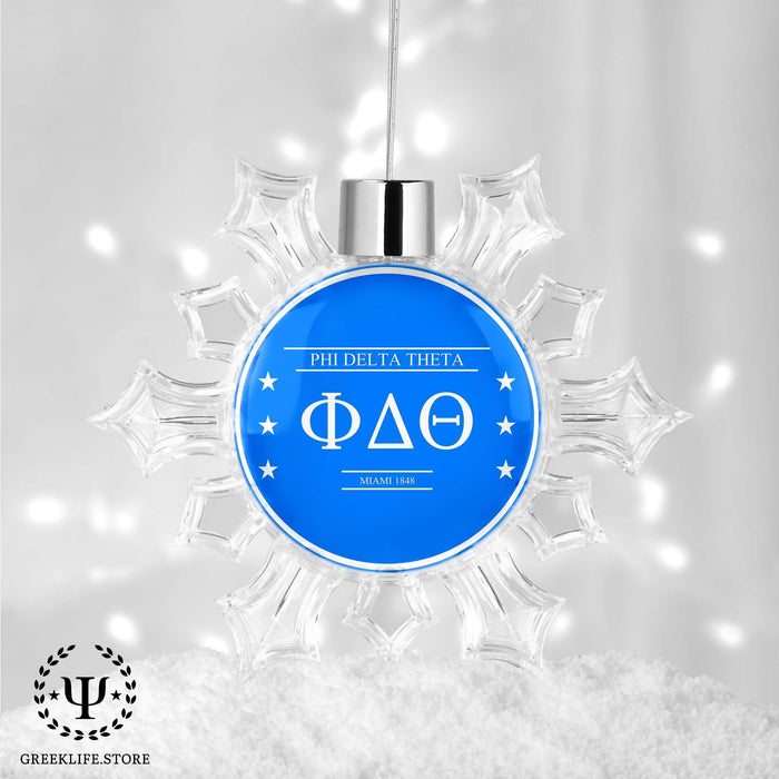 Phi Delta Theta Christmas Ornament - Snowflake - greeklife.store