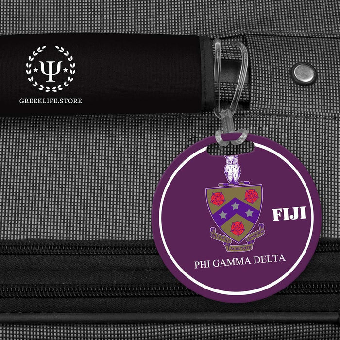 Phi Gamma Delta Luggage Bag Tag (round) - greeklife.store