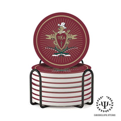 Pi Kappa Alpha Absorbent Ceramic Coasters with Holder (Set of 8)