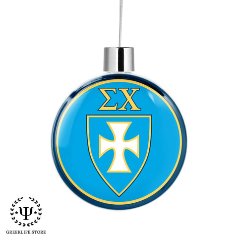 Sigma Chi Christmas Ornament Flat Round