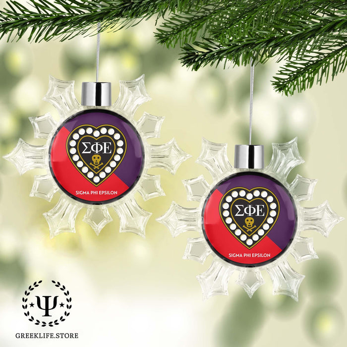 Sigma Phi Epsilon Christmas Ornament - Snowflake - greeklife.store