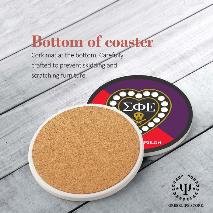Sigma Phi Epsilon Absorbent Ceramic Coasters with Holder (Set of 8)