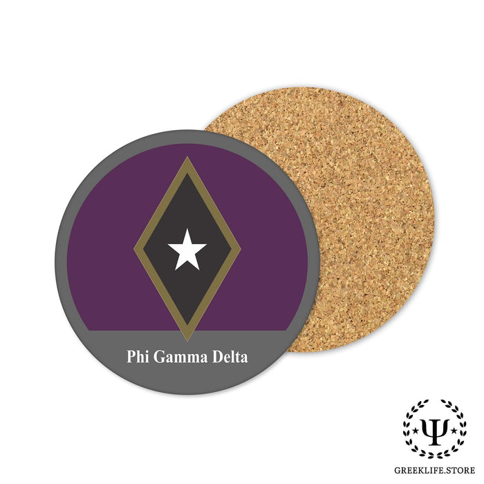 Phi Gamma Delta Beverage coaster round (Set of 4) - greeklife.store