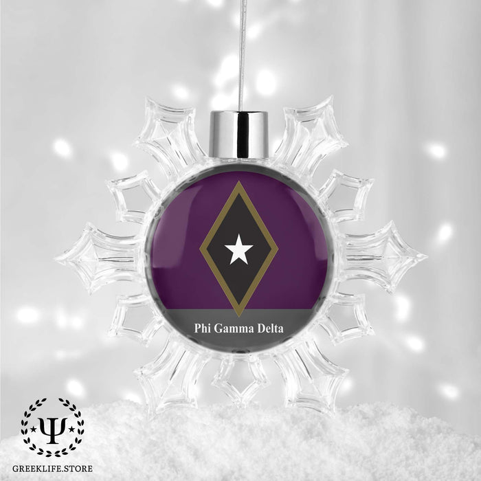 Phi Gamma Delta Christmas Ornament - Snowflake - greeklife.store