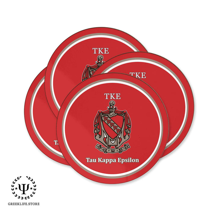 Tau Kappa Epsilon Beverage coaster round (Set of 4) - greeklife.store