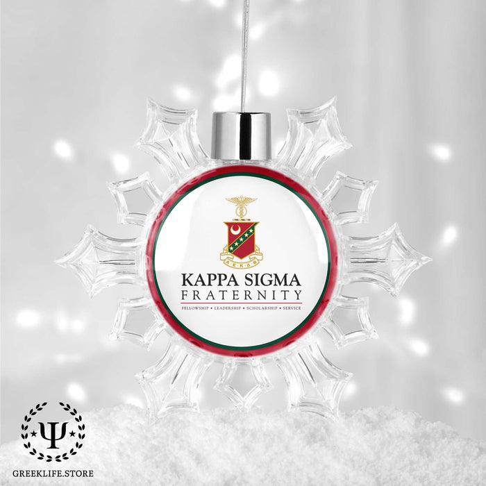 Kappa Sigma Christmas Ornament - Snowflake - greeklife.store