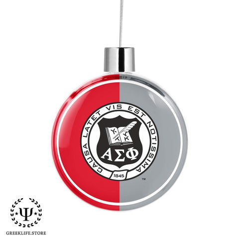 Alpha Sigma Phi Christmas Ornament Flat Round