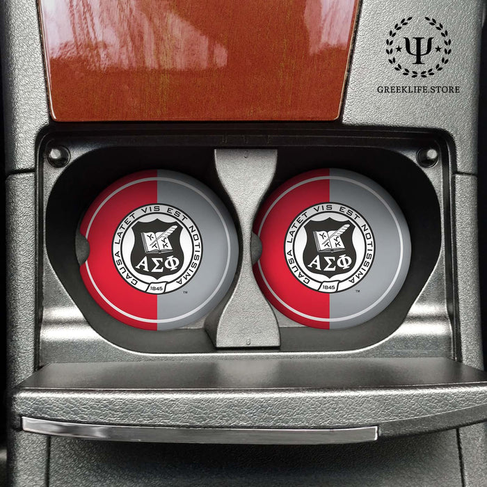 Alpha Sigma Phi Car Cup Holder Coaster (Set of 2) - greeklife.store