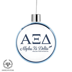 Alpha Xi Delta Christmas Ornament Flat Round