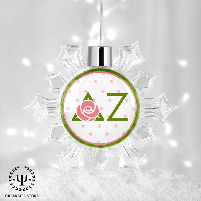 Delta Zeta Christmas Ornament - Snowflake - greeklife.store