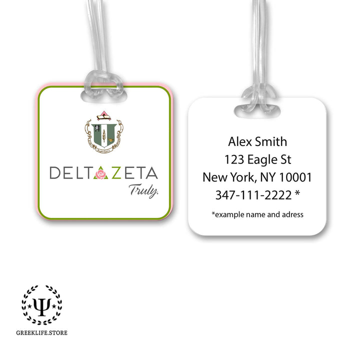 Delta Zeta Luggage Bag Tag (square) - greeklife.store
