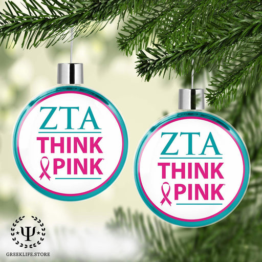 Zeta Tau Alpha Flat Round Ornament - Officially Licensed Greek Christmas Ornament