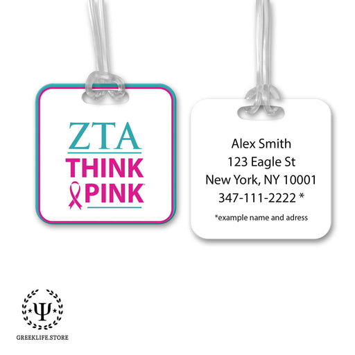 Zeta Tau Alpha Luggage Bag Tag (square) - greeklife.store