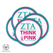Zeta Tau Alpha Beverage coaster round (Set of 4) - greeklife.store