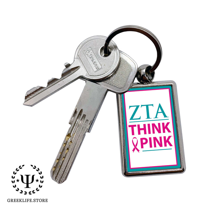 Zeta Tau Alpha Keychain Rectangular