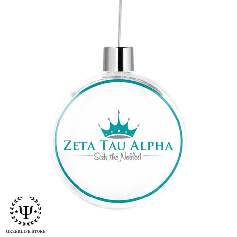 Zeta Tau Alpha Christmas Ornament Flat Round