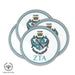 Zeta Tau Alpha Beverage coaster round (Set of 4) - greeklife.store