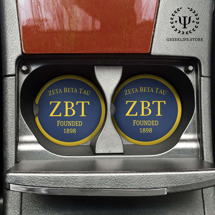 Zeta Beta Tau Car Cup Holder Coaster (Set of 2) - greeklife.store