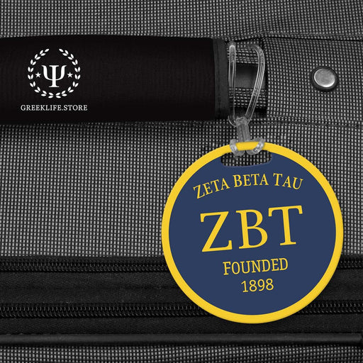 Zeta Beta Tau Luggage Bag Tag (round) - greeklife.store