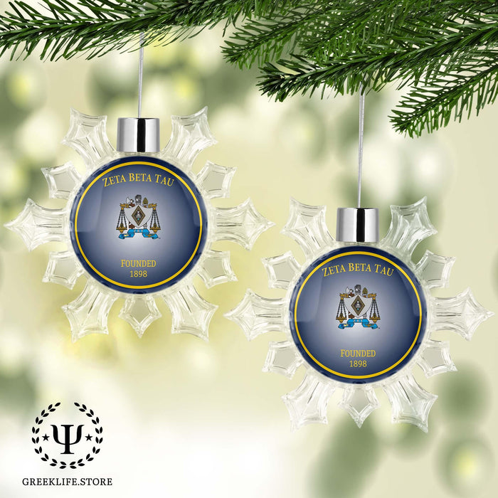 Zeta Beta Tau Christmas Ornament - Snowflake - greeklife.store