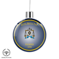 Zeta Beta Tau Christmas Ornament Flat Round
