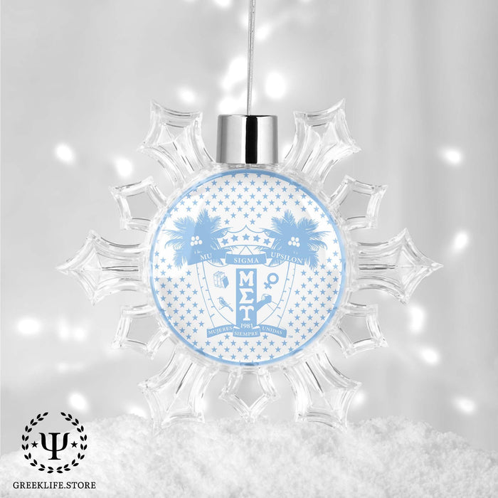 Mu Sigma Upsilon Christmas Ornament - Snowflake - greeklife.store