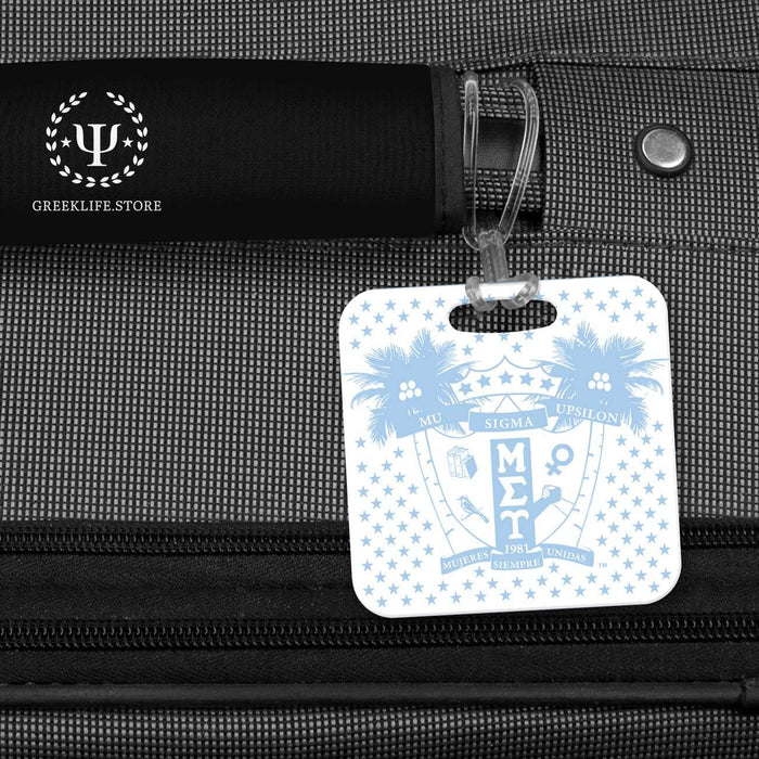 Mu Sigma Upsilon Luggage Bag Tag (square) - greeklife.store