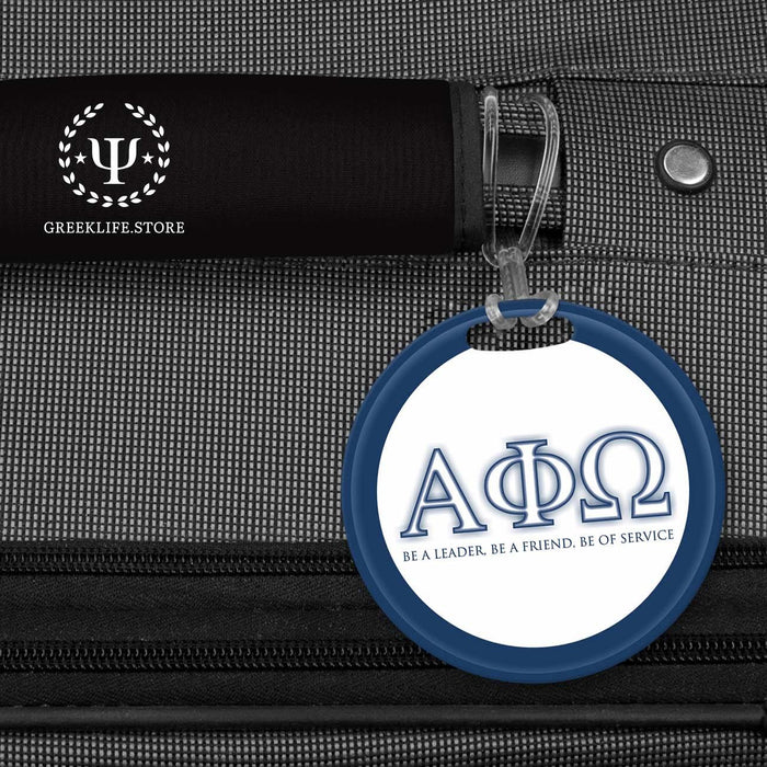 Alpha Phi Omega Luggage Bag Tag (round) - greeklife.store