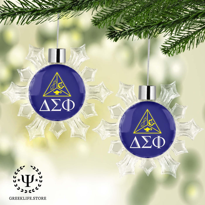 Delta Sigma Phi Christmas Ornament - Snowflake - greeklife.store