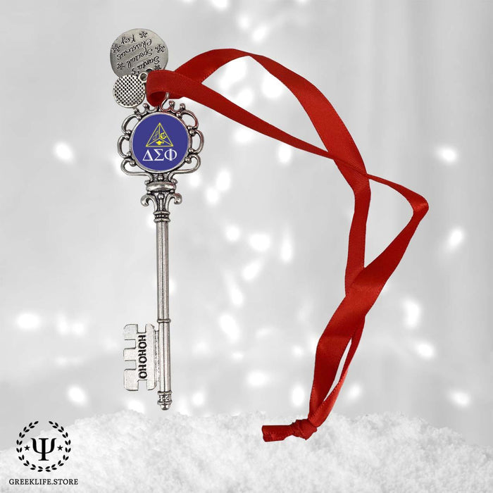 Delta Sigma Phi Christmas Ornament Santa Magic Key - greeklife.store
