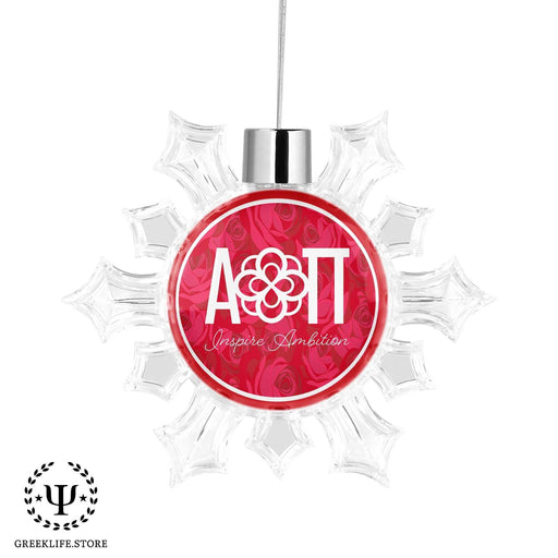 Alpha Omicron Pi Snowflake Ornament - Officially Licensed Greek Christmas Ornament