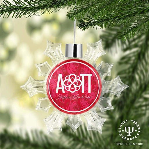 Alpha Omicron Pi Snowflake Ornament - Officially Licensed Greek Christmas Ornament
