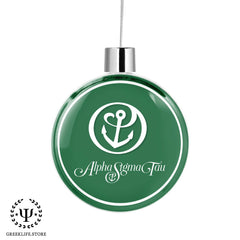 Alpha Sigma Tau Christmas Ornament Flat Round