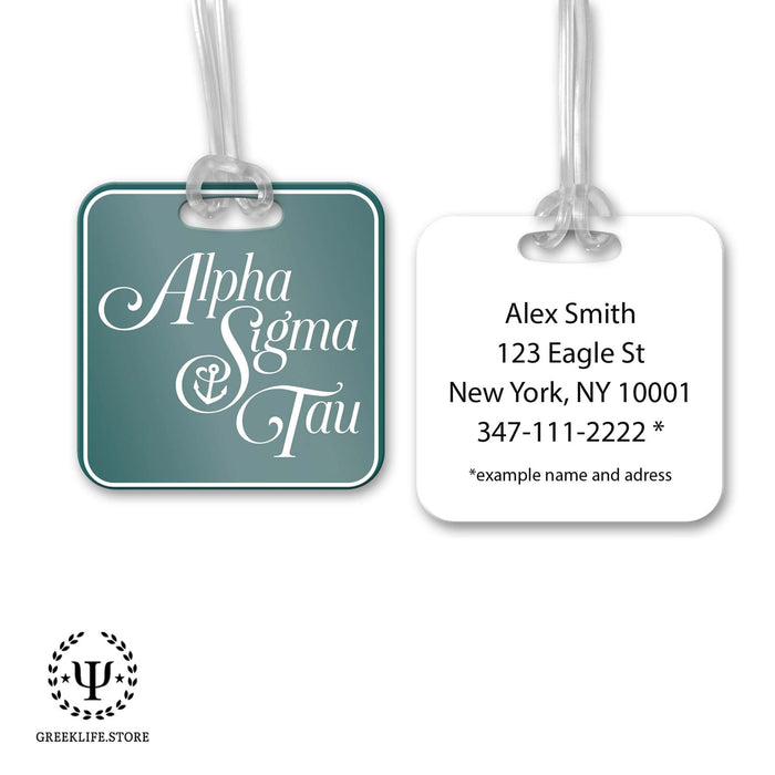 Alpha Sigma Tau Luggage Bag Tag (square) - greeklife.store