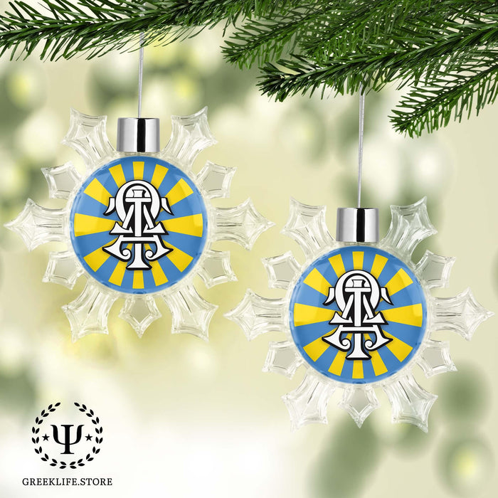 Alpha Tau Omega Christmas Ornament - Snowflake - greeklife.store