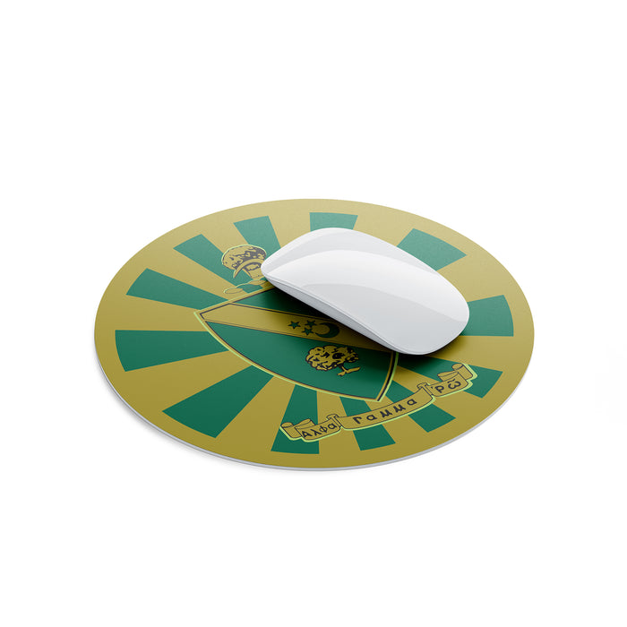 Alpha Gamma Rho Mouse Pad Round