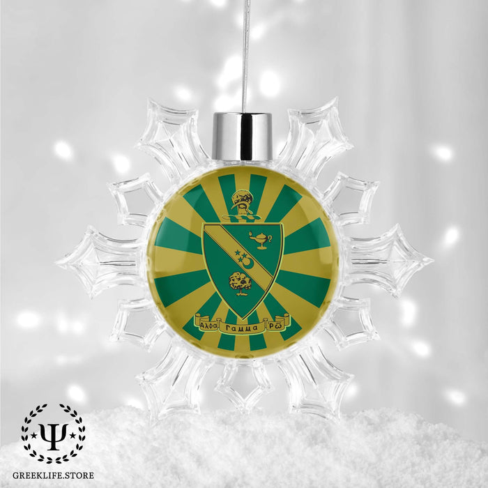 Alpha Gamma Rho Christmas Ornament - Snowflake - greeklife.store